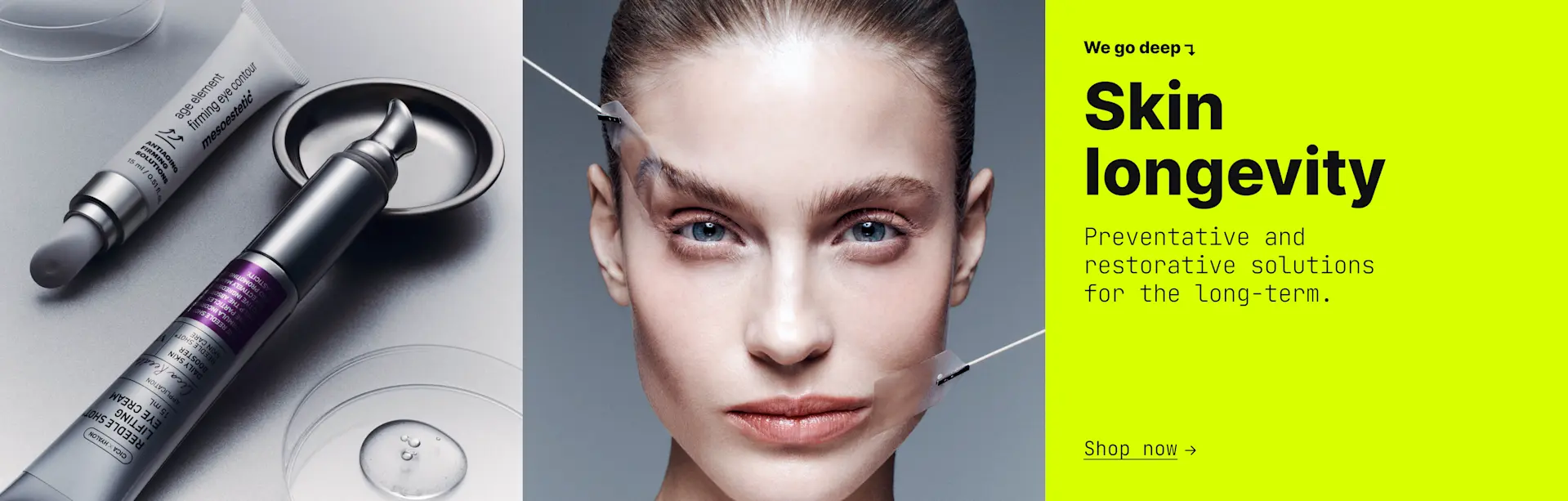 AUS Homepage Banner - Image 1 - We Go Deep Skin longevity 