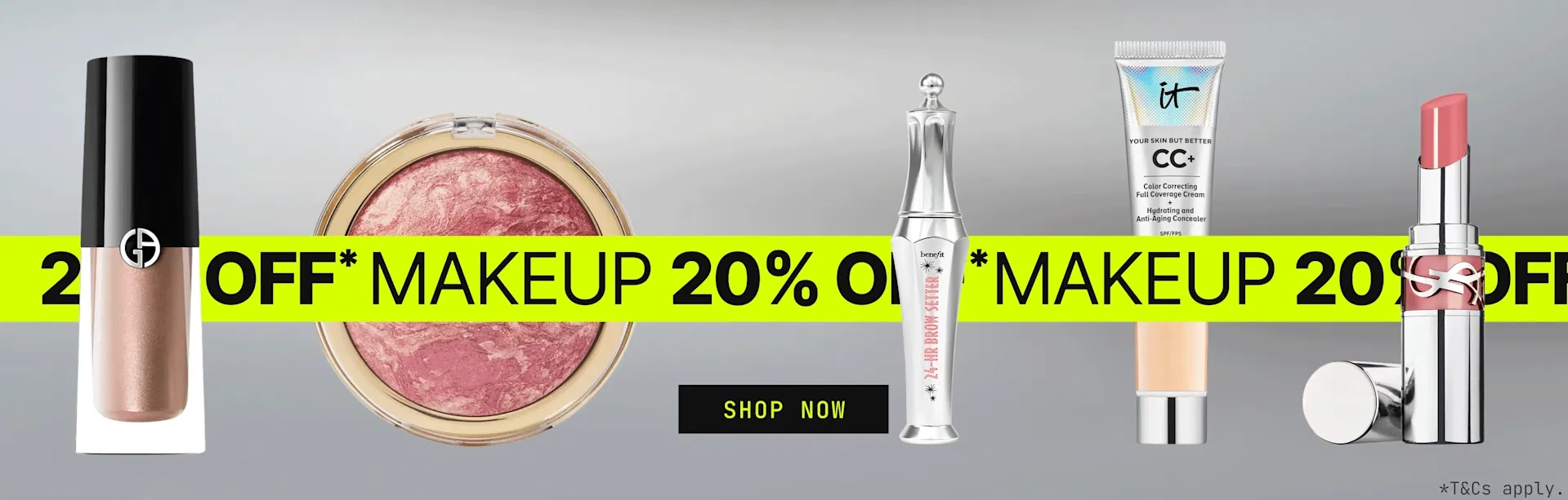 NZ Homepage Banner - Current 1 - 20% Off Selected Makeup