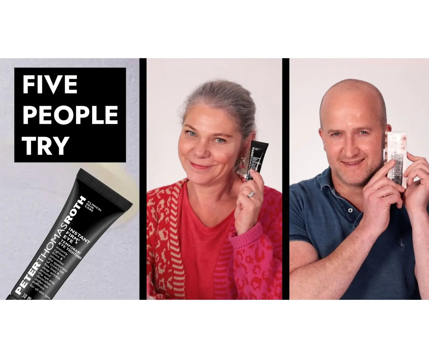VIDEO: Instant Firming Eye Cream!? | 5 People Try Peter Thomas Roth