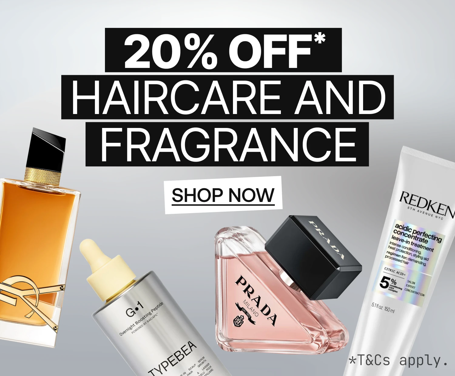 AUS Homepage Banner- Image 2 - 20% Off Haircare & Fragrance