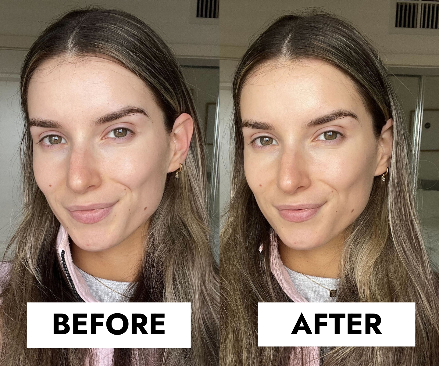 Maybelline 4-in-1 Instant Perfector - Megan selfie before/after