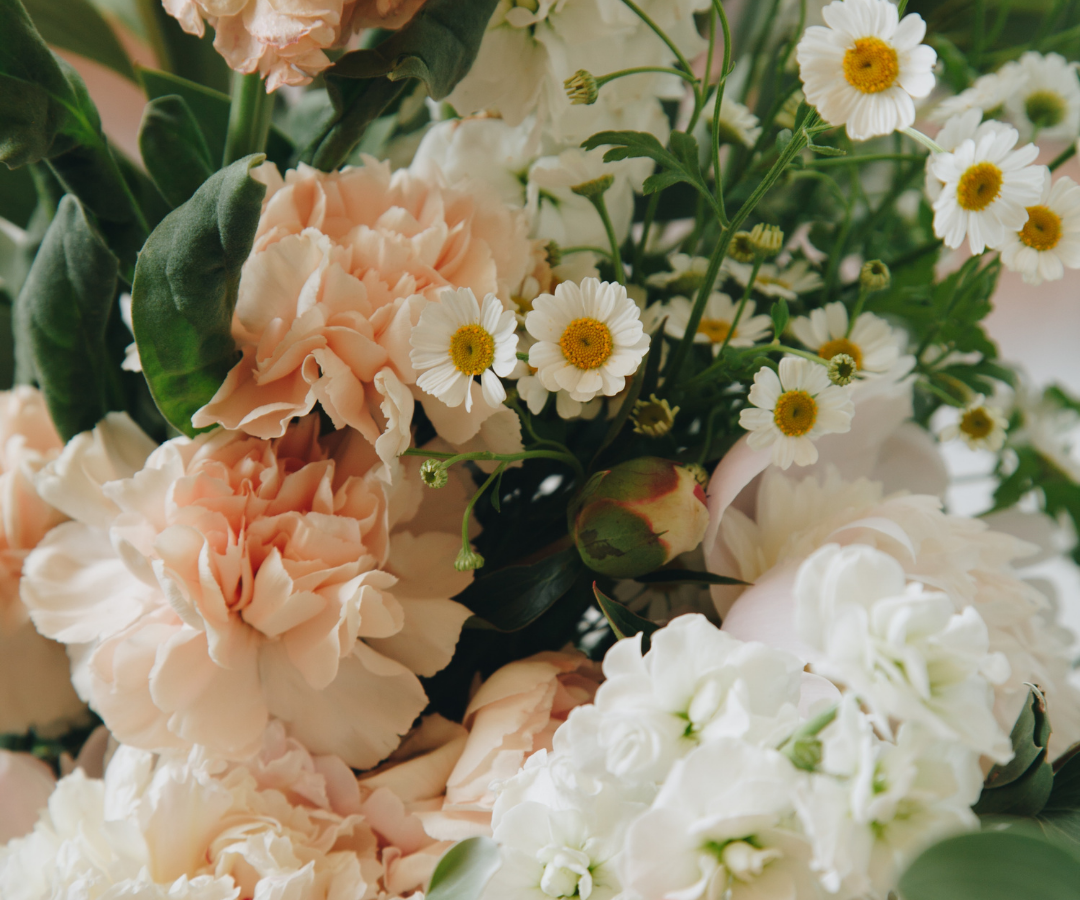 Floral Perfumes_Photo by Rebecca on Unsplash_floral arrangement of pale pink and white flowers