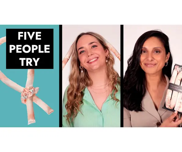 VIDEO: 5 People Try Heatless Curls | Does this affordable Kitsch kit work??