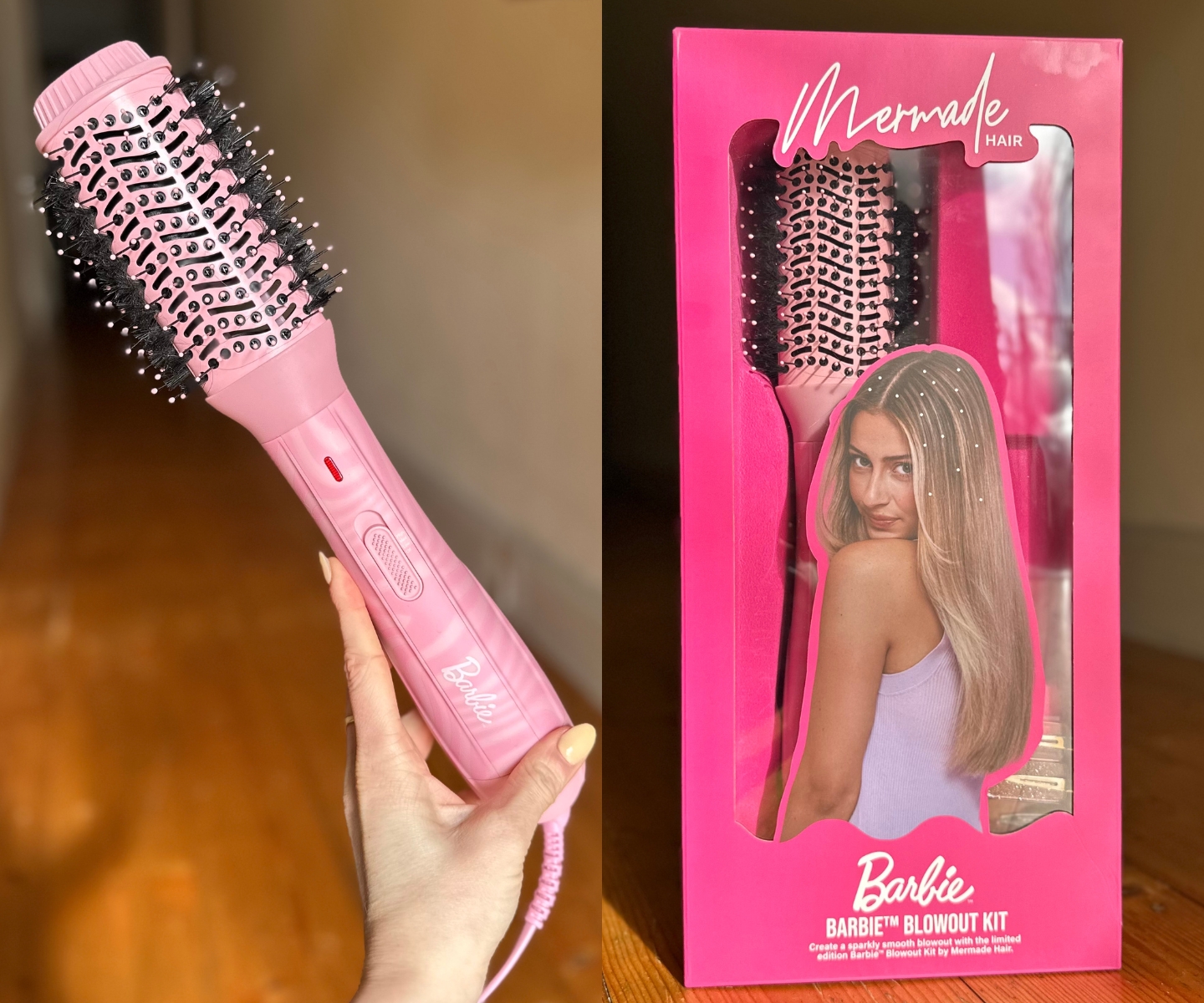 Mermaid Hair Barbie Blowout GEM Hair Dryer Brush Style New