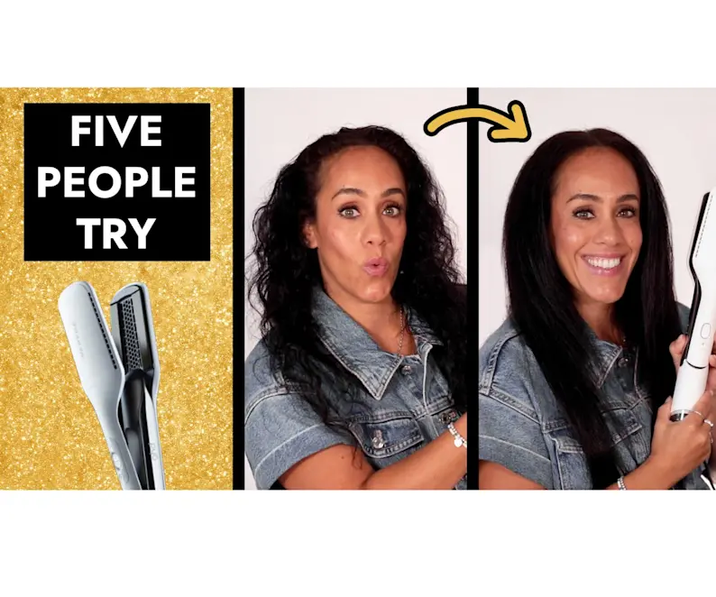 VIDEO: WET TO DRY STRAIGHTENER !? 5 People Try | ghd Duet Styler