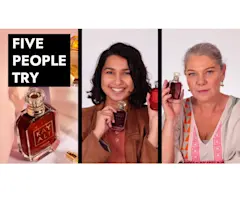 VIDEO: 5 people try Kayali fragrances! | Vanilla, Apple & more