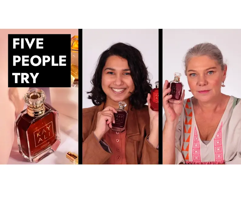 VIDEO: 5 people try Kayali fragrances! | Vanilla, Apple & more