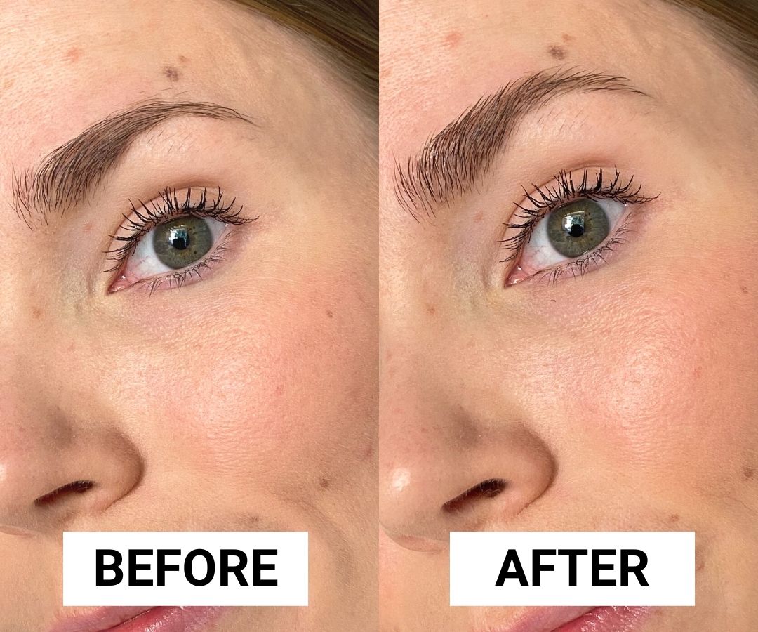 Anastasia Beverly Hills Clear Brow Gel Before and after