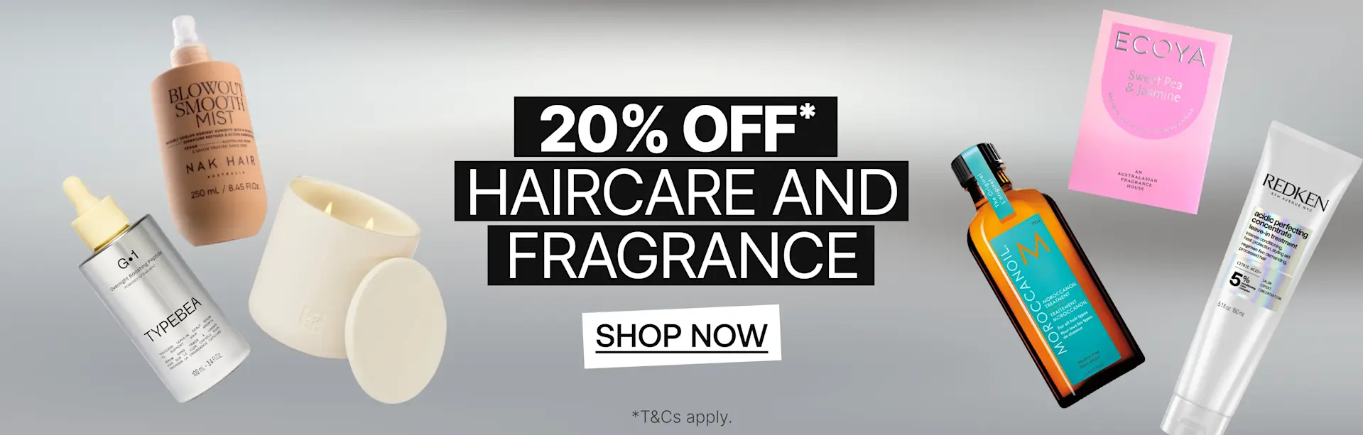 NZ Homepage Banner - Current 1 - 20% Off Haircare & Fragrance