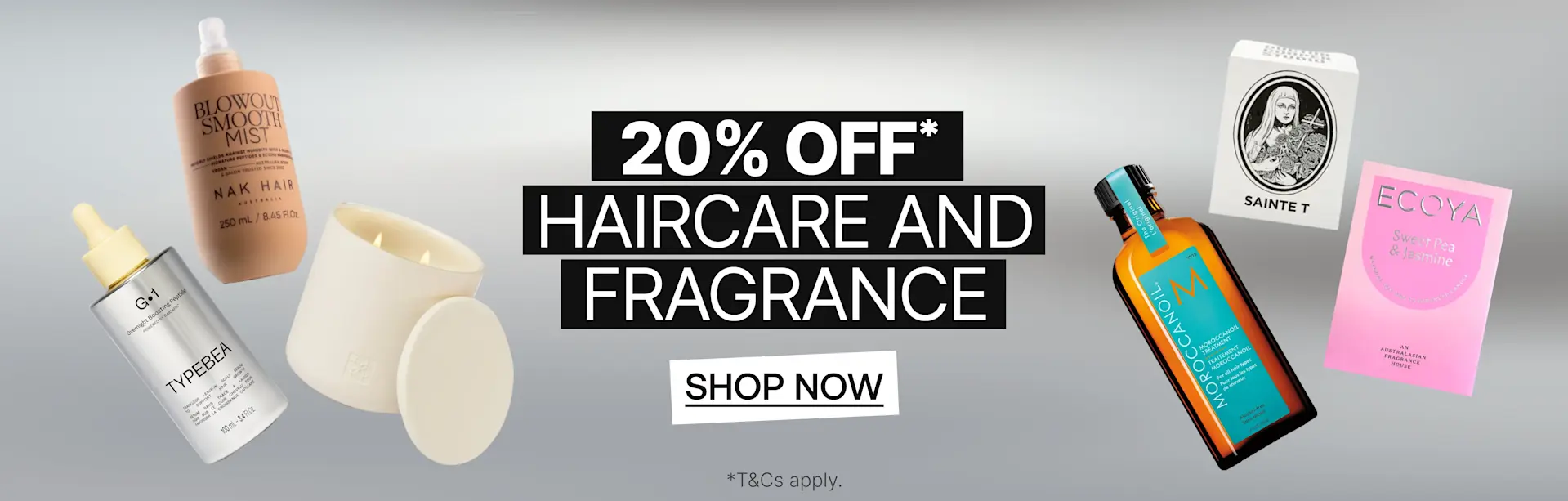 NZ Homepage Banner - Image 2 - 20% Off Haircare & Fragrance