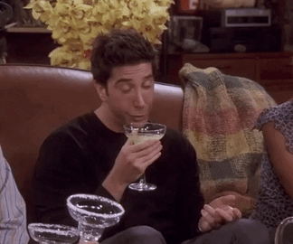 Ross drinking margaritas GIF