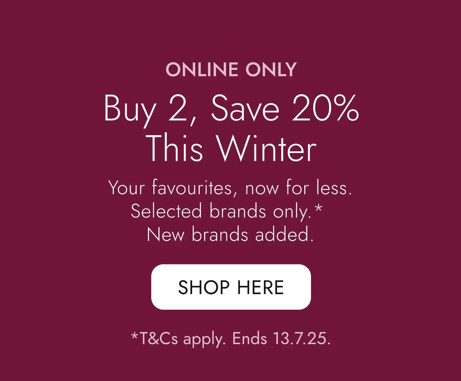 AUS Homepage Banner - Image 1 - Buy 2, Save 20%