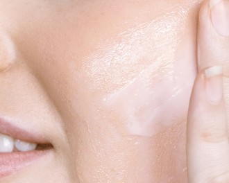 The Ordinary Squalane Cleanser  - close up of cheek being cleansed by fingertips with The Ordinary Squalane Cleanser - 1080 x 771