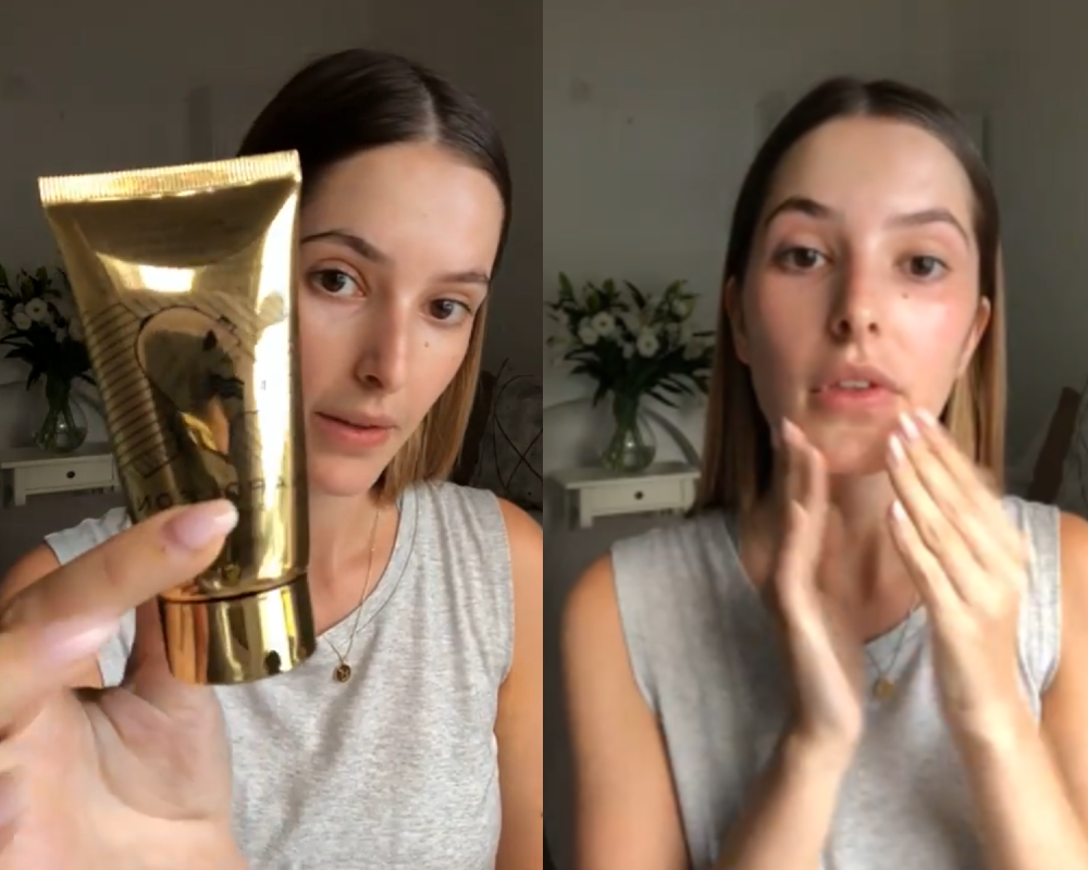 Adore Beauty Basic natural makeup tutorial - Joanna Flemming - Napoleon Perdis Auto Pilot Pre-Foundation Primer - GOLD - 1000 x 800