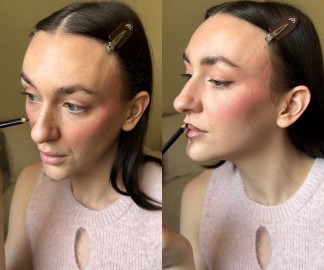 Jas Strawberry Makeup final touches in-article
