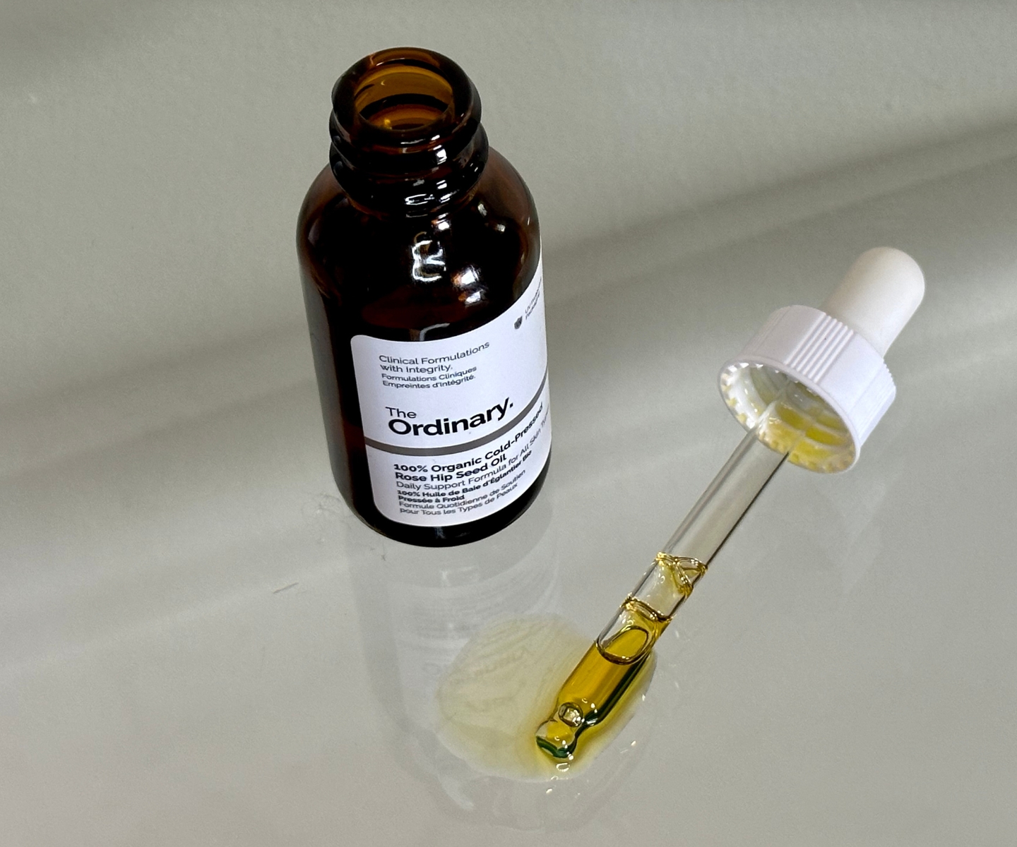 The Ordinary Cold-Pressed Rose Hip Oil product texture