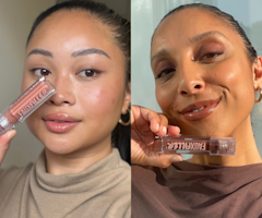 5 Skin Tones Try the New Huda Beauty Faux Filler Gloss for Juicier, Smoother Lips