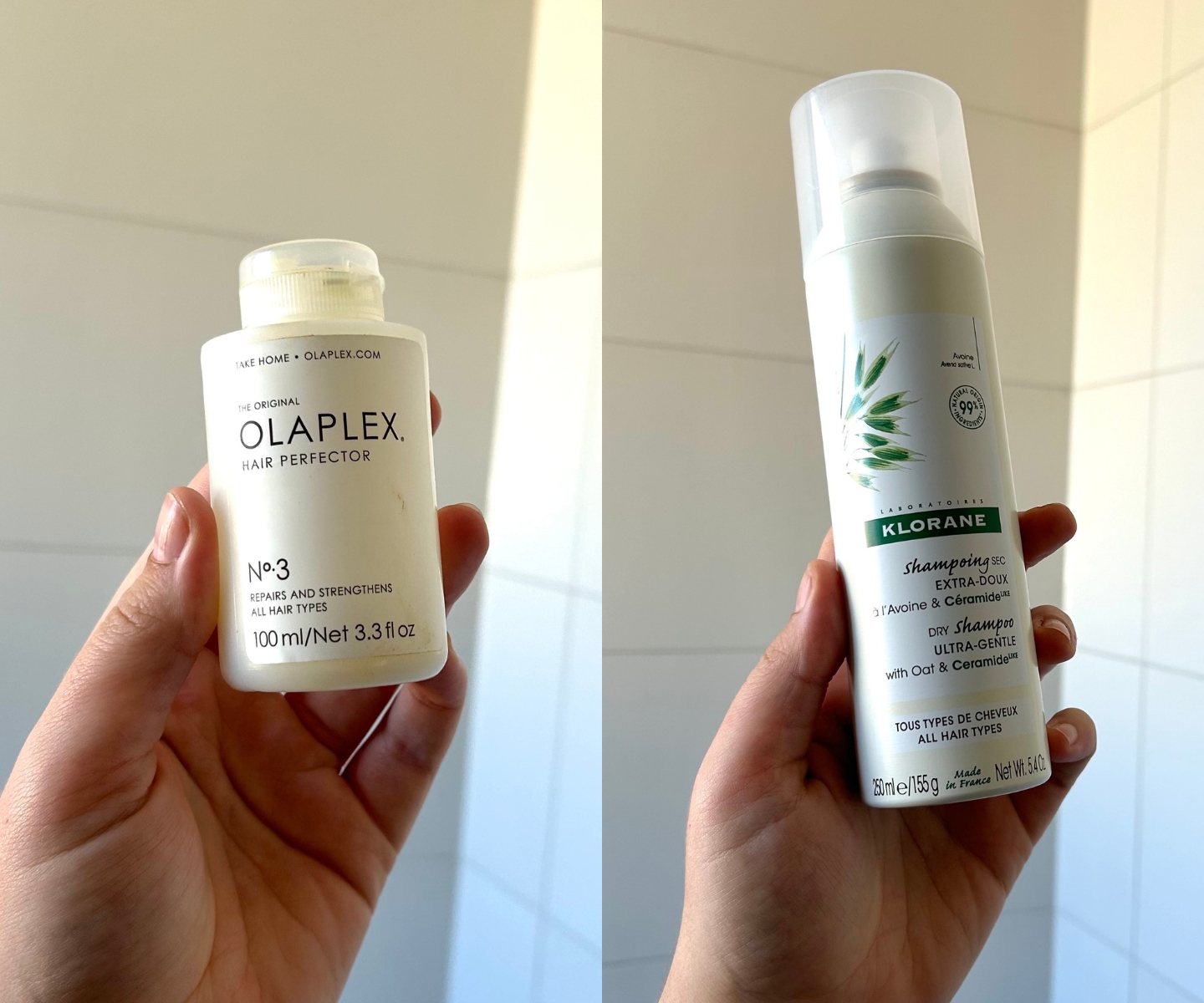 Klorane Dry Shampoo with Oat and CeramideLIKE & Olaplex No.3 Treatment in-article