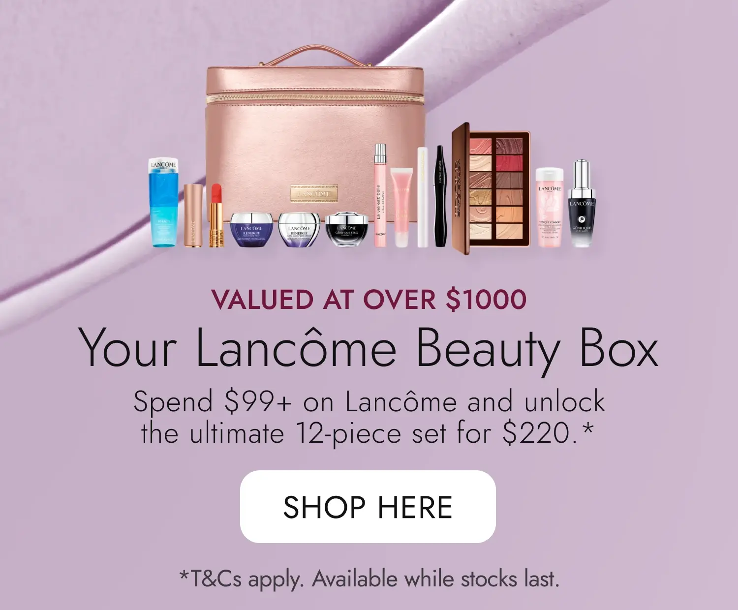 AUS Homepage Banner - Image 3 - Lancome–Purchase with Purchase