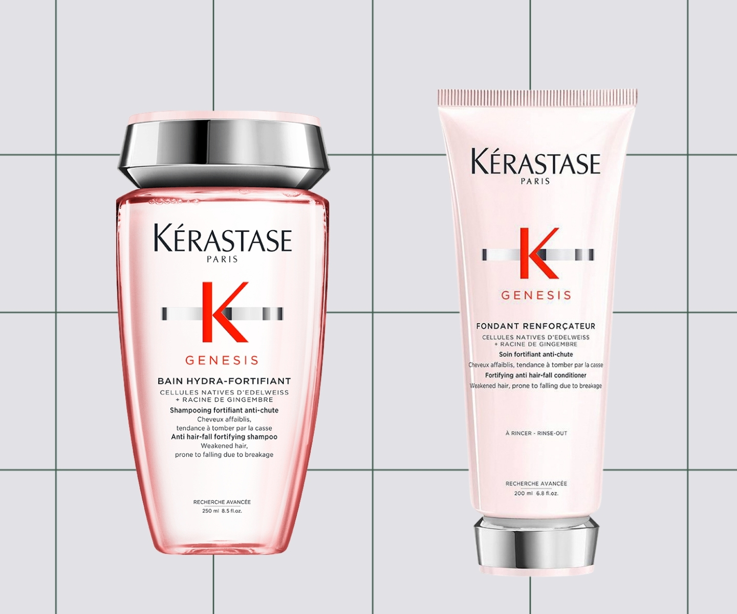 Kérastase Genesis Bain Hydra-Fortifiant Shampoo for Thin Hair & Conditioner.