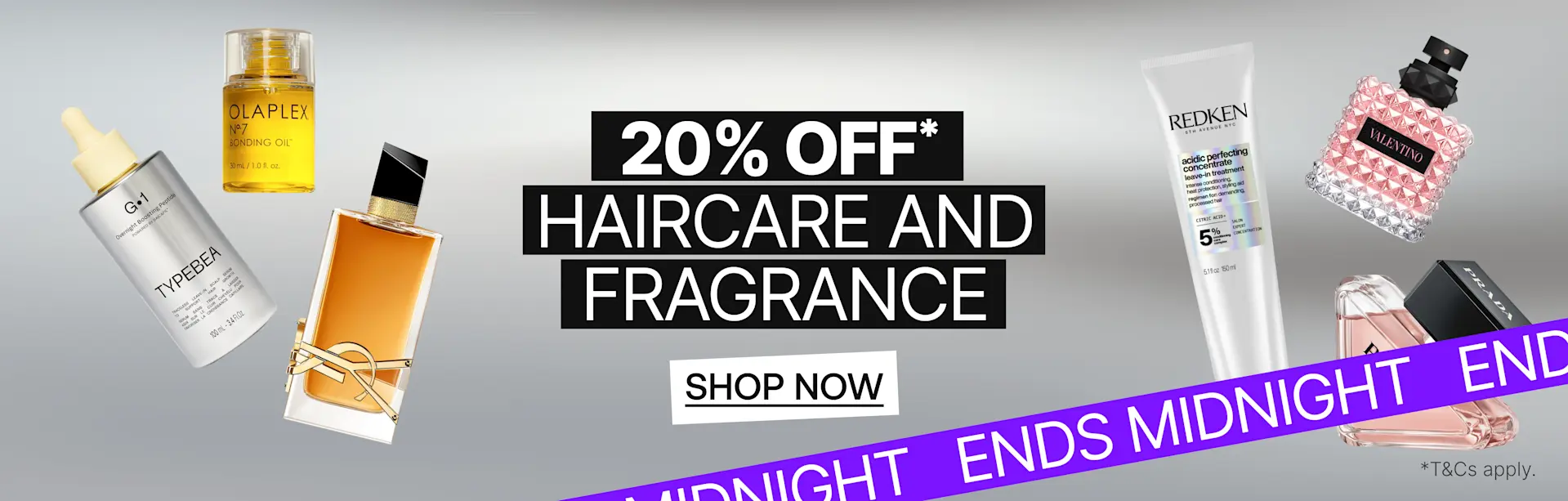 AUS Homepage Banner- Image 2 - 20% Off Hair & Frag Ends Midnight