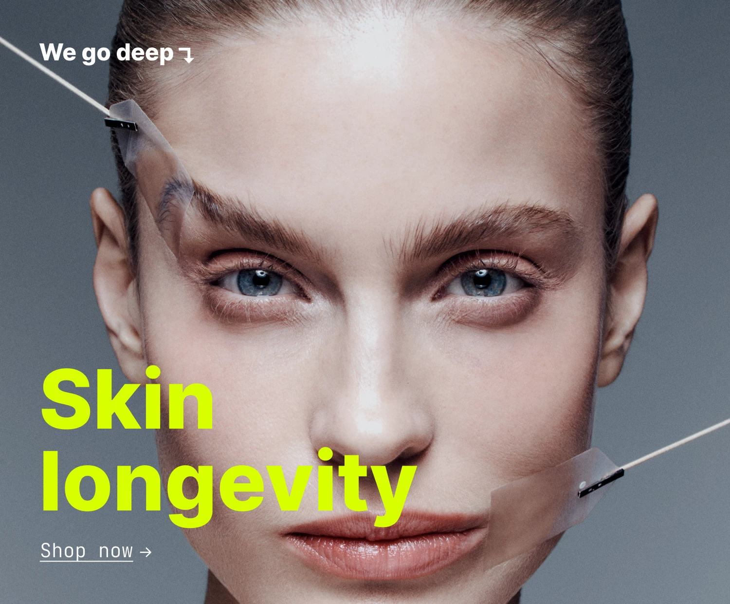 AUS Homepage Banner - Image 1 - We Go Deep Skin longevity 