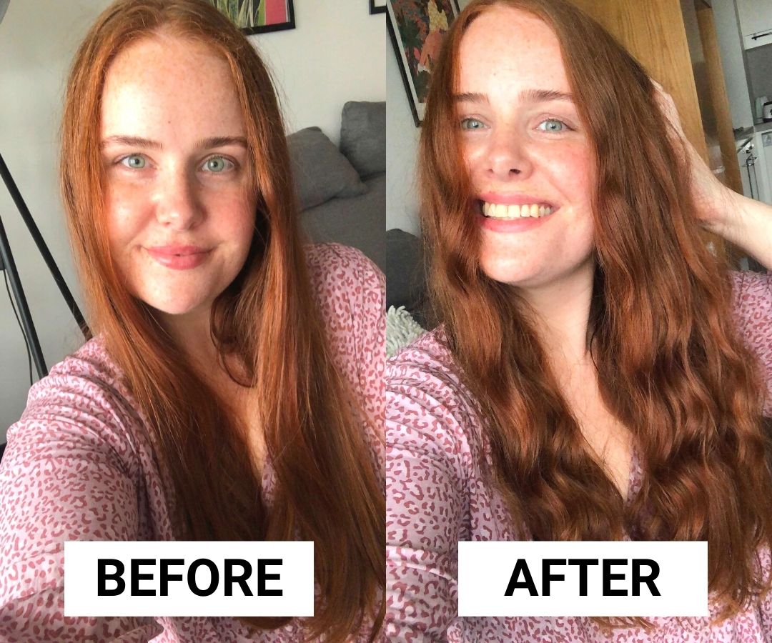 beach waves before and after