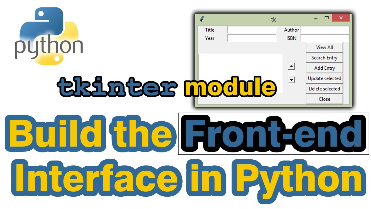 Python For User Interface Tkinter Basics 9000