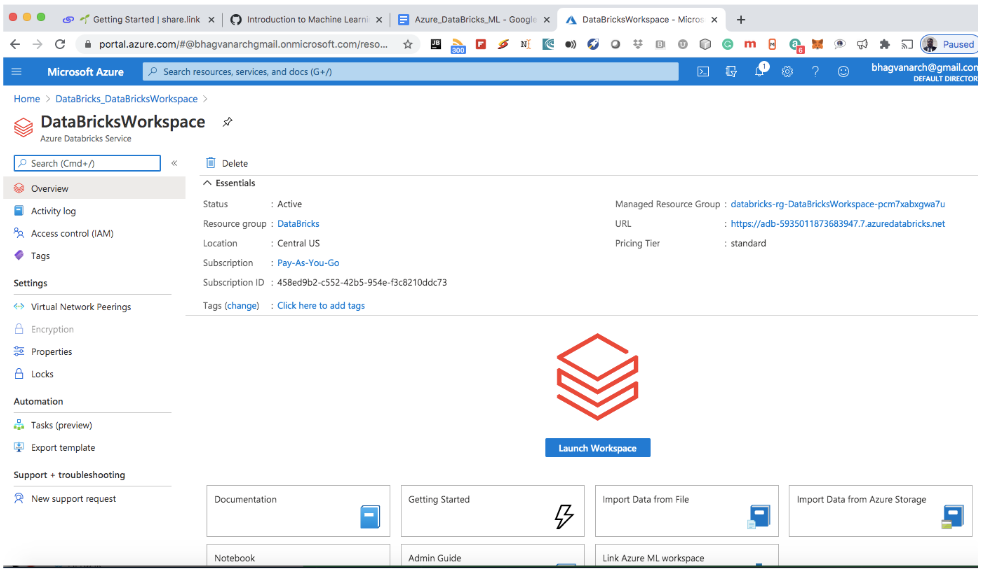 Azure DataBricks ETL