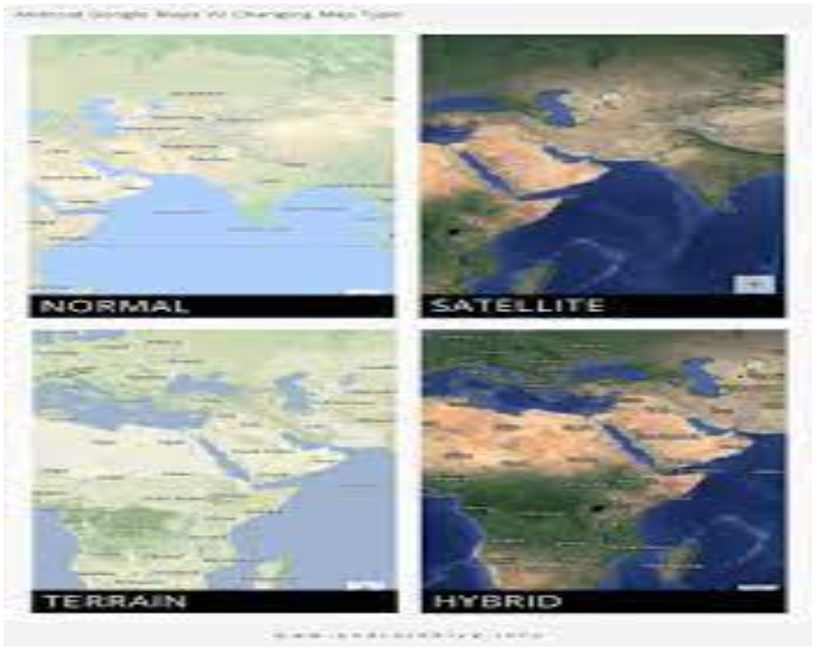 What are the different types of Google Maps?