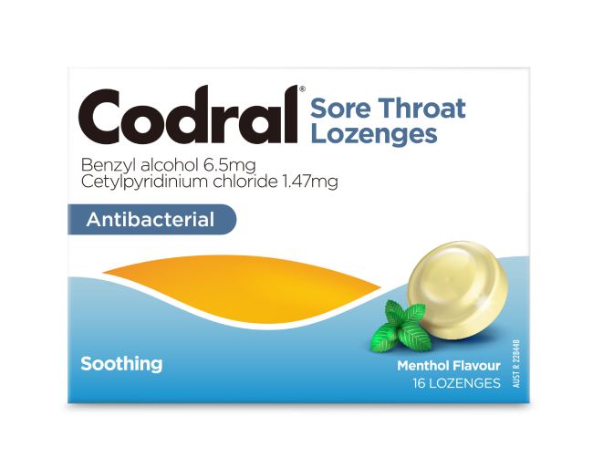 Codral® Sore Throat Lozenges Menthol image 1