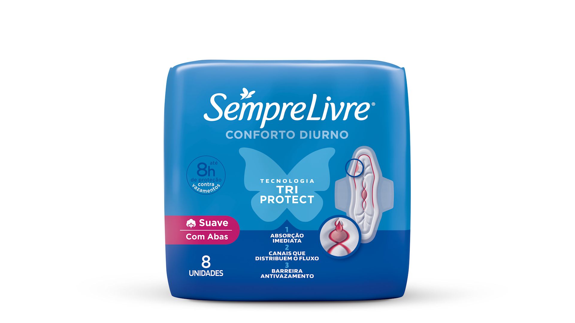 SEMPRE LIVRE® CONFORTO DIURNO SUAVE COM ABAS
