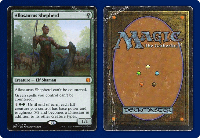Front and Back of a Magic: The Gathering Card in Poor condition. Severe damage including bends, water damage, or altered edges. Not playable in tournaments.
