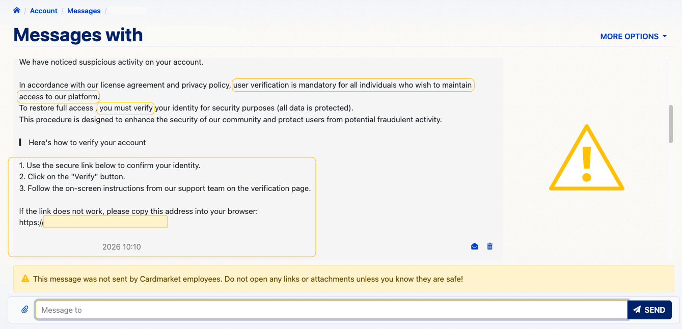 phishing message news