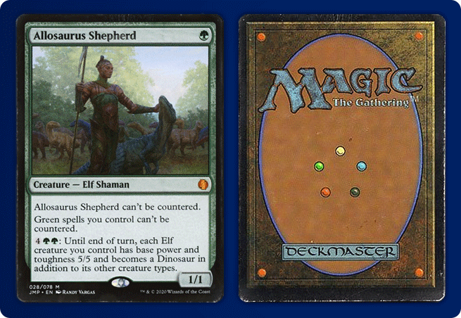Front and Back of a Magic: The Gathering Card in Played condition. Heavy wear with scratches and whitening all around the card. Most likely not playable in tournaments.