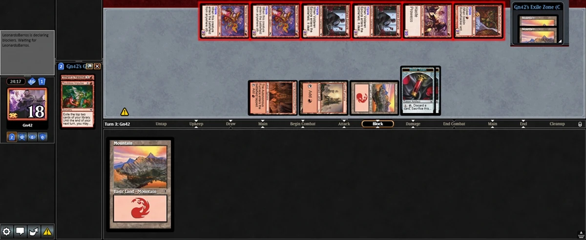 End of turn three
