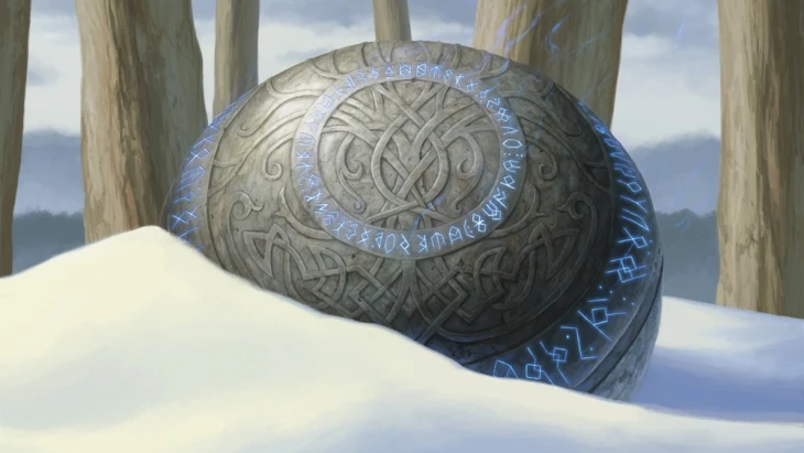 weathered runestone