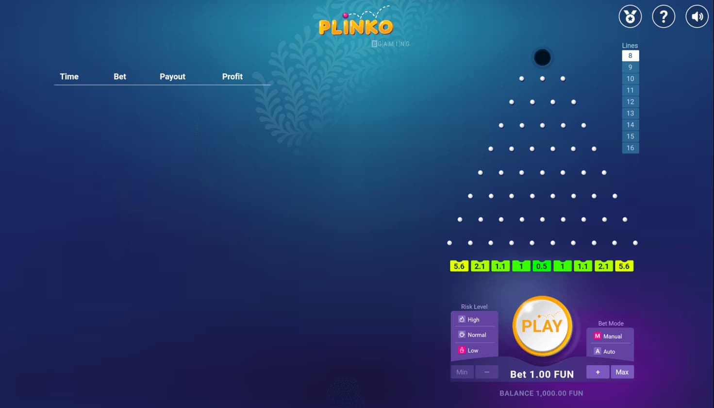 Plinko en Movimiento