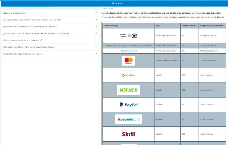 SportingBet Casino métodos de pago.png