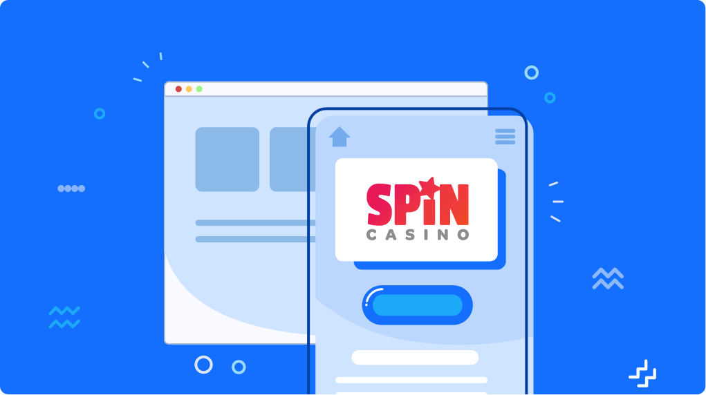 Spin Casino logo con fondo azul