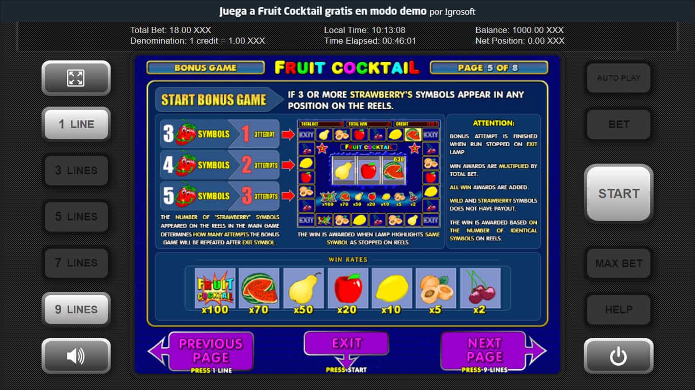 Fruit Cocktail Bonus
