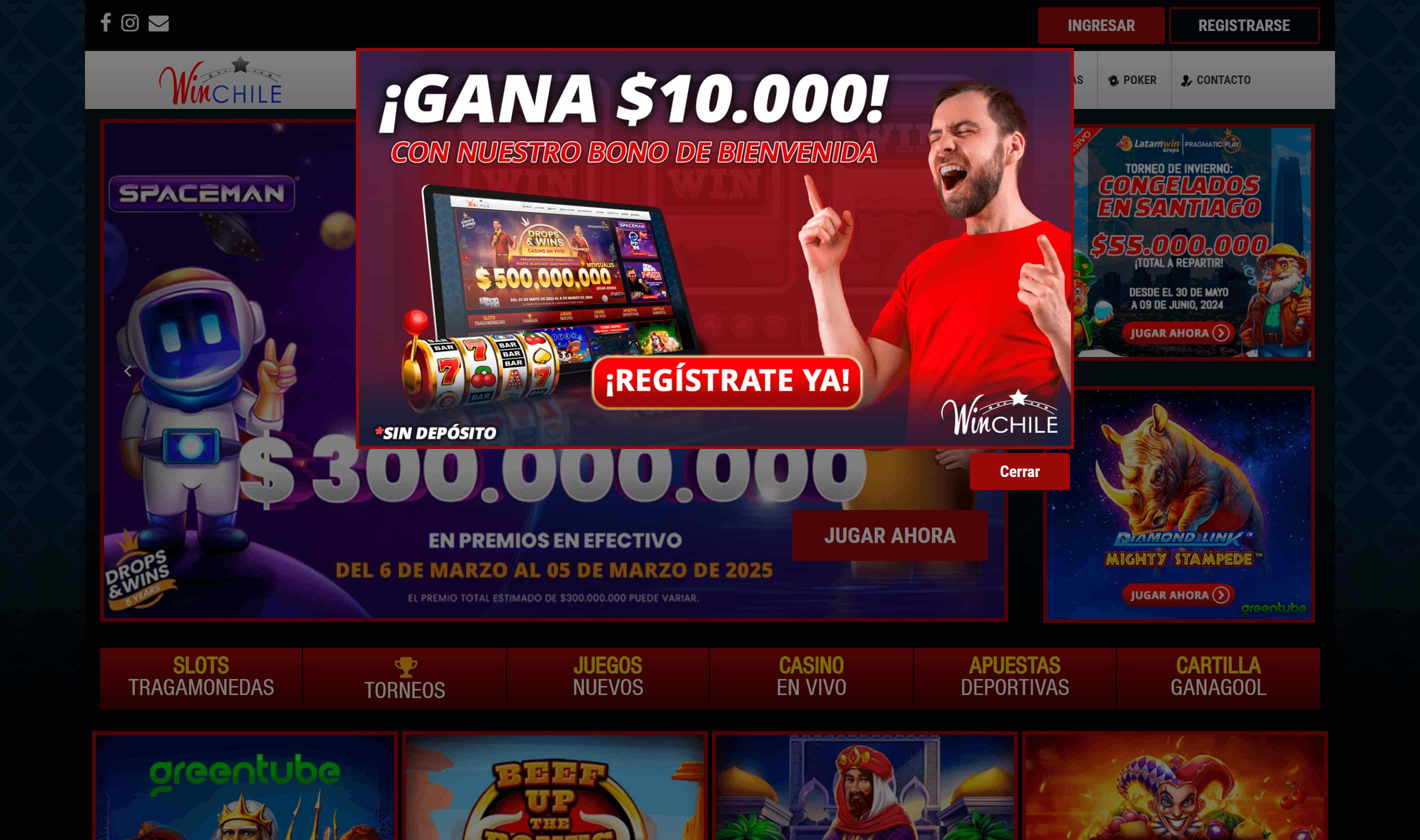 Win Chile Homepage