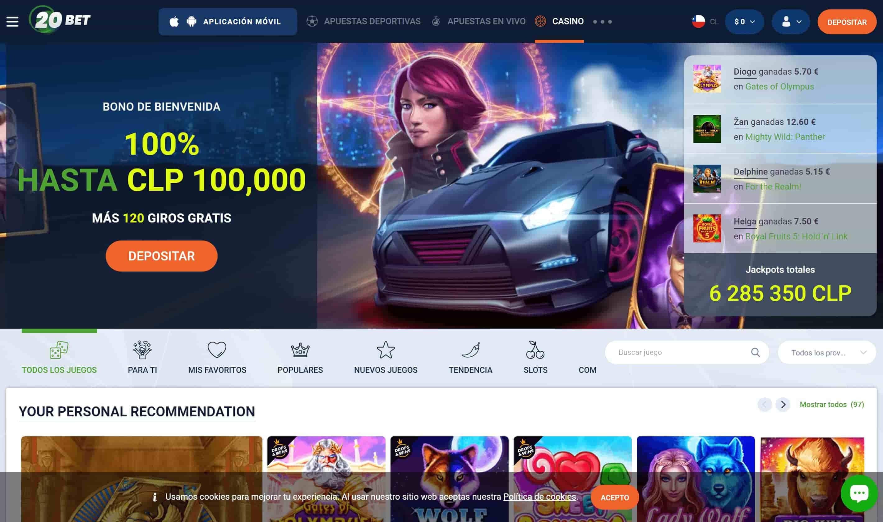 20bet Casino Chile Inicio