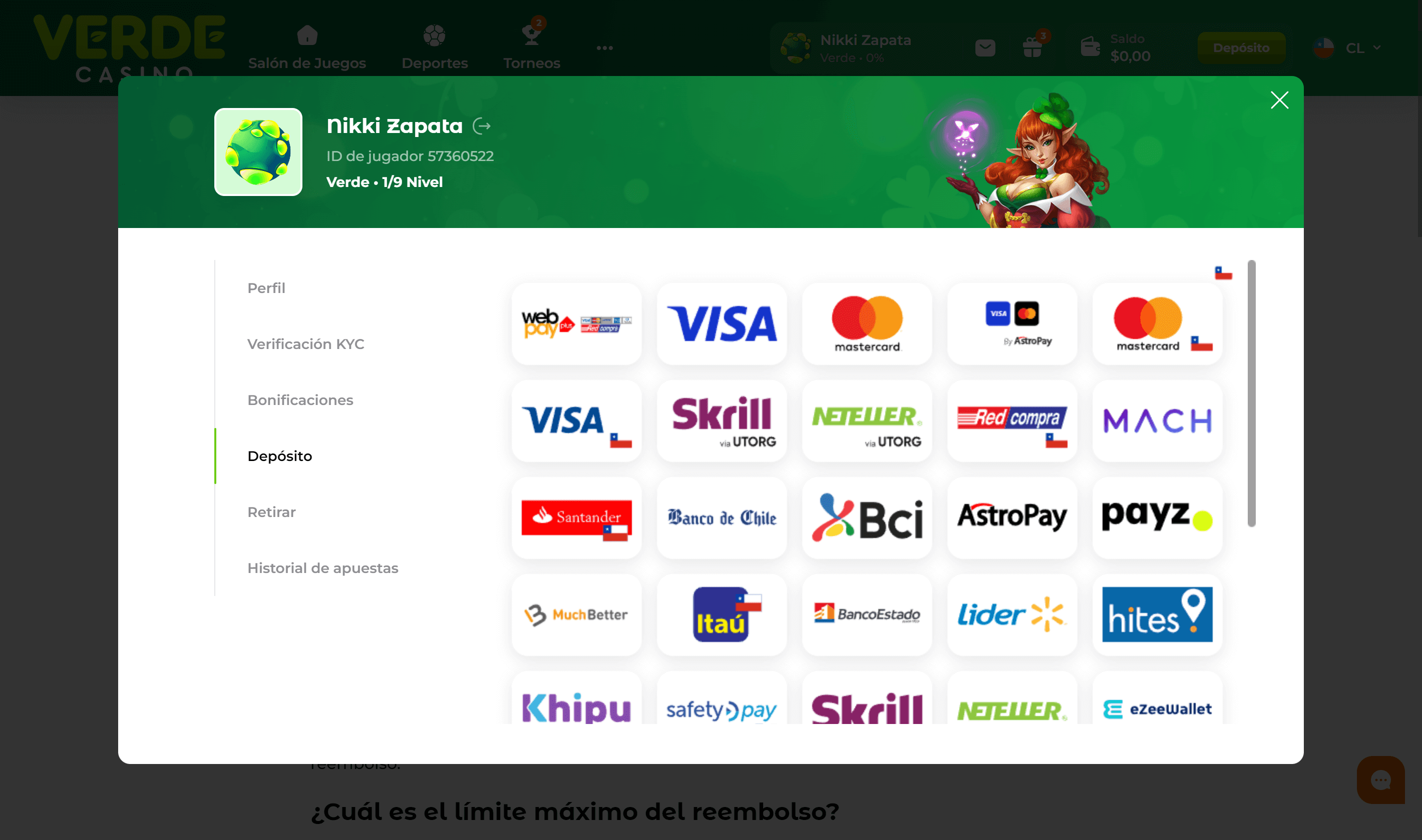 verde casino bonus code