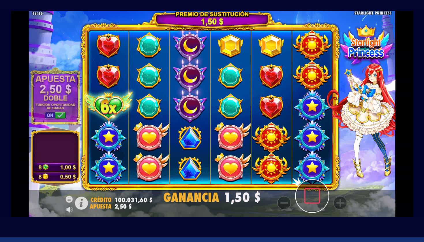Starlight Princess Pragmatic Play Multiplicadores