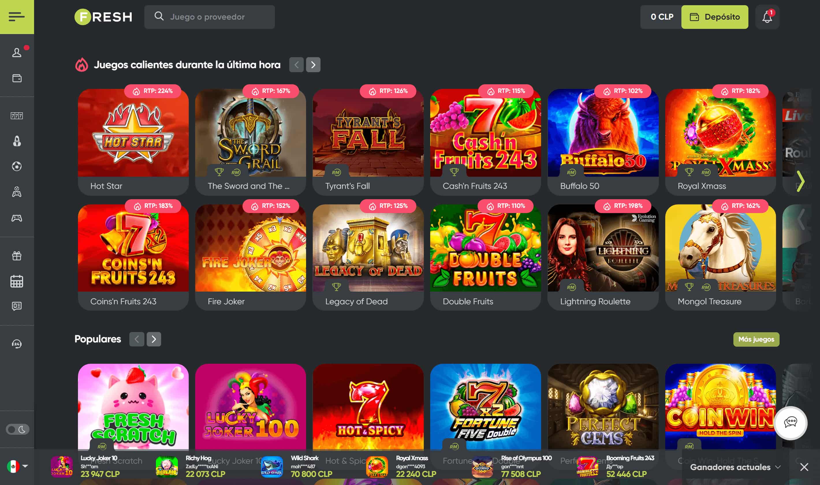 Fresh Casino Juegos