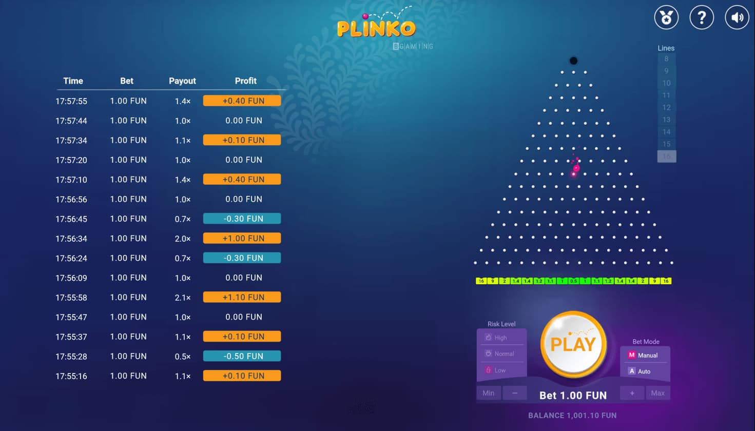 Plinko Inicio