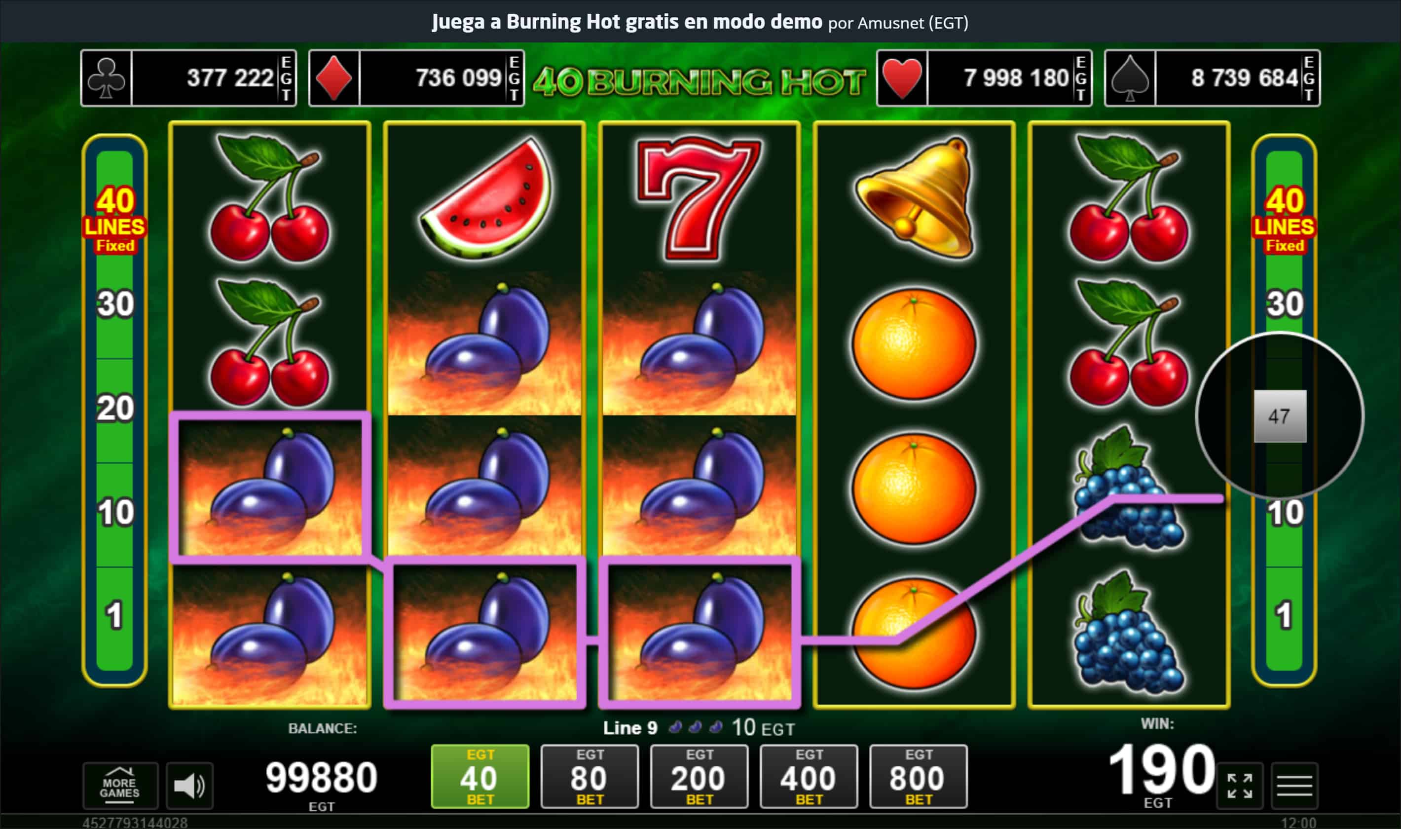 Burning Hot Slot símbolos especiales