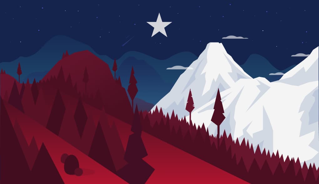 landscape Chile flag