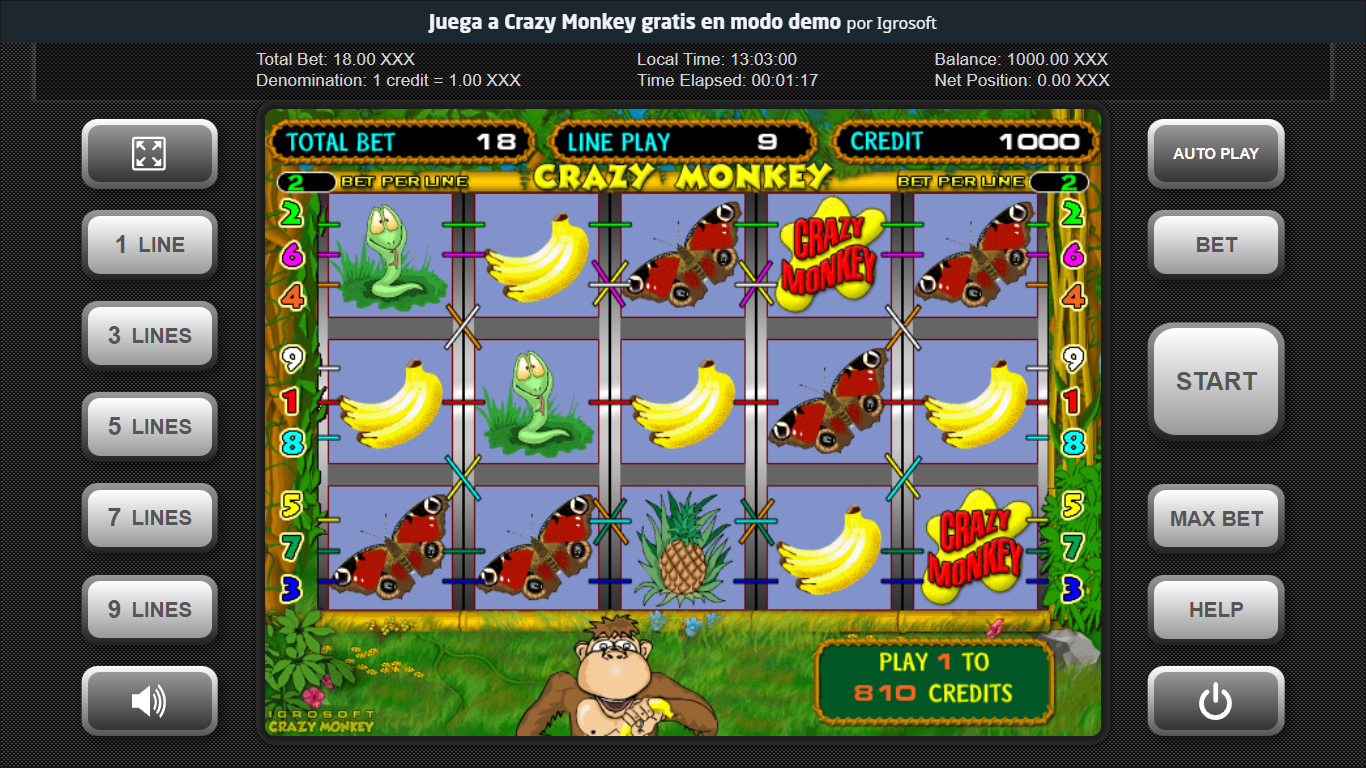 Crazy Monkey Tragamonedas de Igrosoft